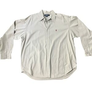 Ralph Lauren Men's Button Down Shirt XL Long Sleeve‎ Red Pony Logo Casual